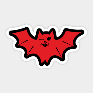 Bat (red solid) Sticker